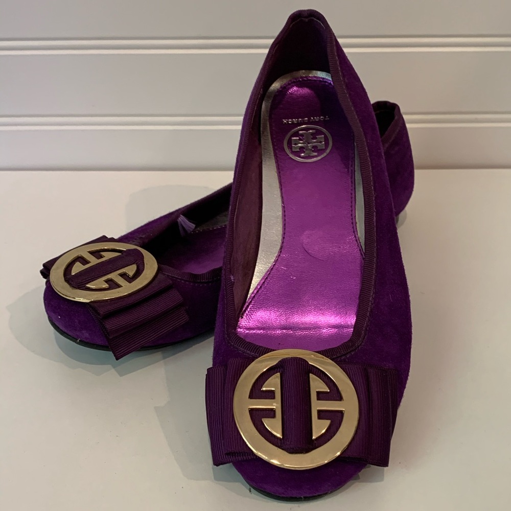 Tory Burch purple suede flats size 36
